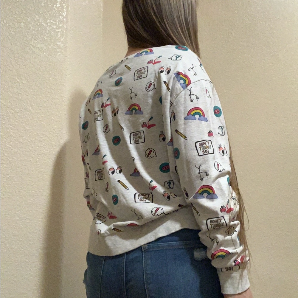 Fun school patterned sweater by divided XL - Picture 3 of 8